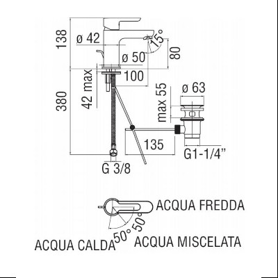 MISCELATORE PER LAVABO - SERIE ABC