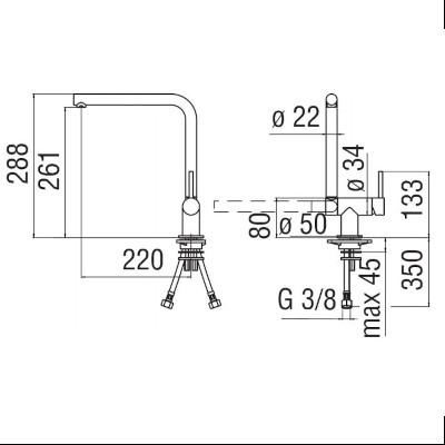 MISCELATORE LAVELLO SOTTO FINESTRA - SERIE ACQUERELLI