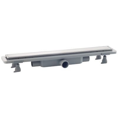 CANALINA ACCIAIO INOX 60X6CM H 6CM IN ABS PIASTRELLABILE
