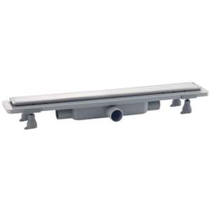 CANALINA ACCIAIO INOX 60X6CM H 6CM IN ABS PIASTRELLABILE