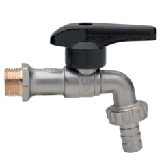 RUBINETTO PORTAGOMMA SFERA CON LEVA RB Ø 3/8