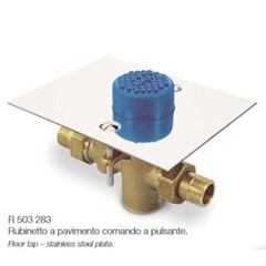 RUBINETTO A PULSANTE DA INCASSO A PAVIMENTO Ø 1/2