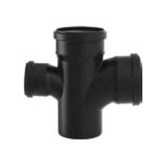 BRAGA CURVATA DOPPIA 87°30' BLACKFIRE Ø 90/90/75 MM