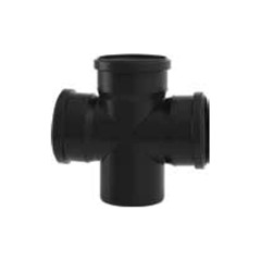 BRAGA DOPPIA A 87°30' BLACKFIRE Ø 110/50/50 MM