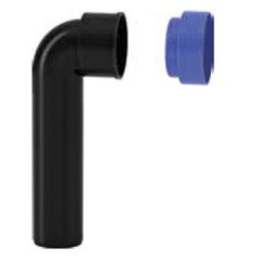 CURVA TECNICA PROLUNGATA CON TAPPO BLACKFIRE Ø 32/46 MM
