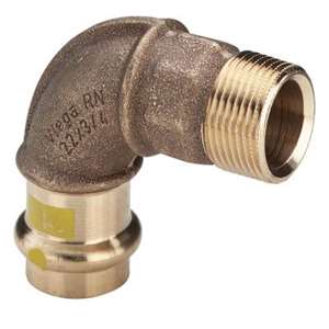 CURVA 90° FR 2614 F. IN BRONZO X GAS Ø 1/2