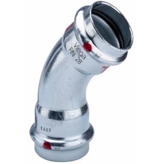 CURVA A 45° FF ZINCATA PRESTABO Ø 15 MM
