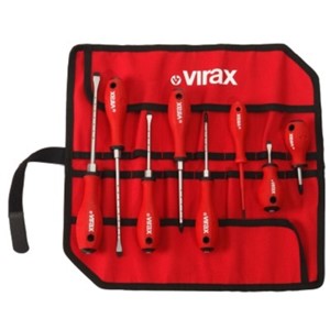VIRAX SET NR. 8 CACCIAVITI MAGNETICI IN ASTUCCIO TESSILE